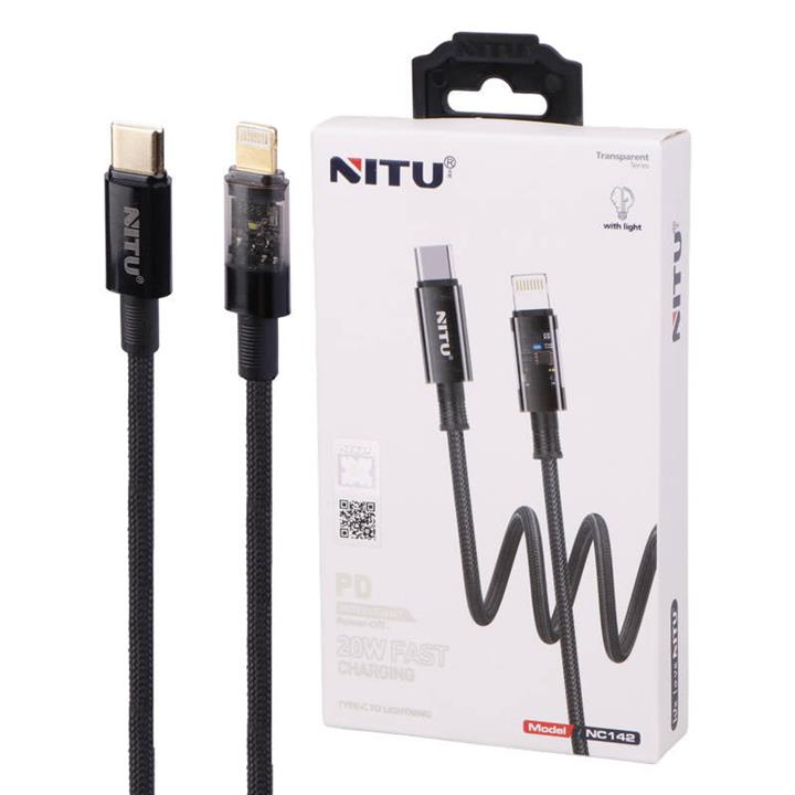 کابل شارژ تایپ سی به آیفون نیتو مدل NITU NC142 TYPE-C TO LIGHTNING 20W